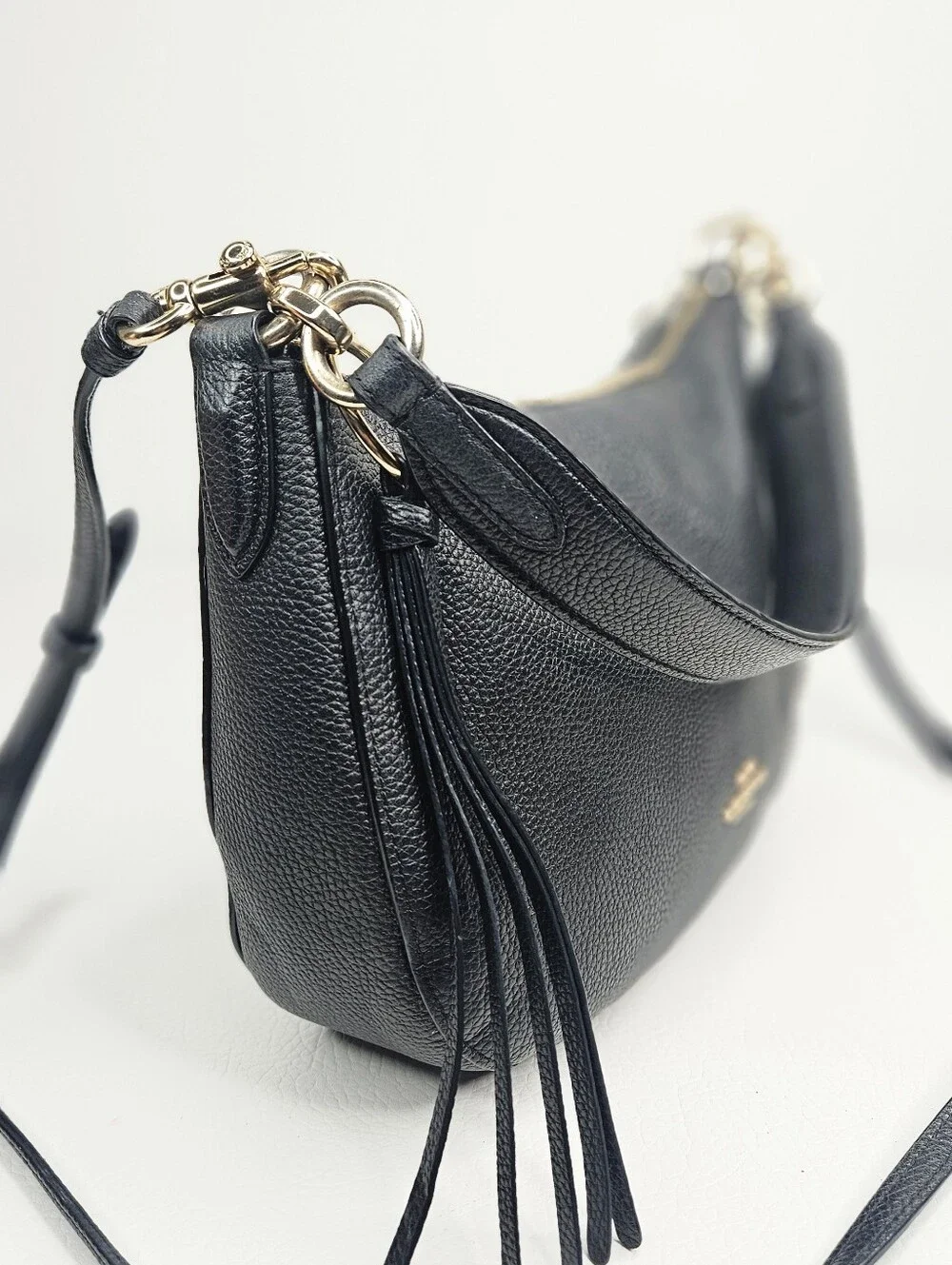 Authentic Coach Chelsea Convertible Hobo Crossbody Shoulder Bag Black Leather